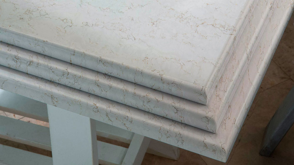 quartz countertop edges